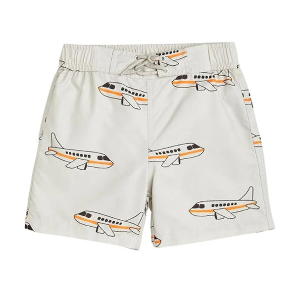 Boys Grey Airplanes Swim Shorts