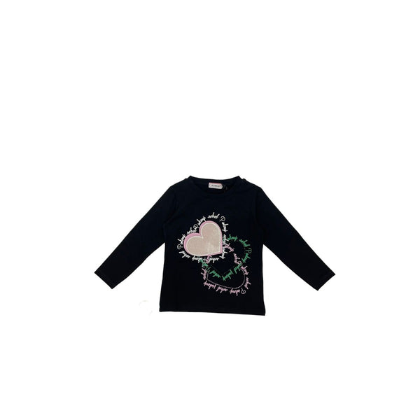 Black Full Sleeves T-Shirt For Girls