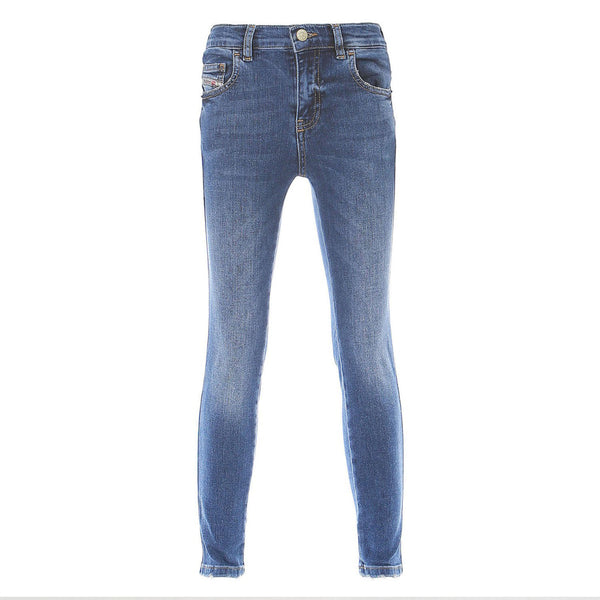 Girls D-SLANDY-HIGH-J Mid- Blue Denim