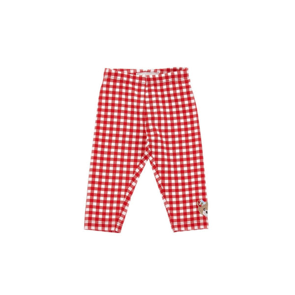 Baby Girls Red Gingham Cotton Leggings