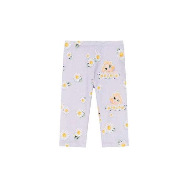 Baby Girls Purple Cotton Disney Leggings