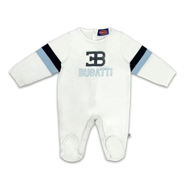Baby Boys White Logo-Print Romper