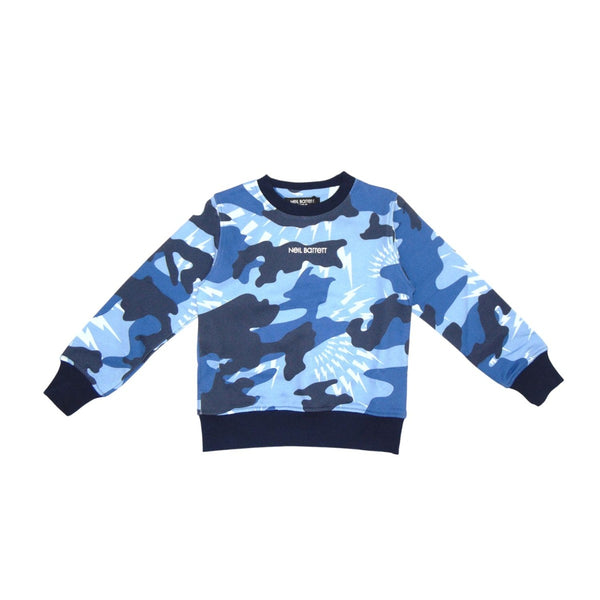 Blue Boys Round Neck Sweatshirt