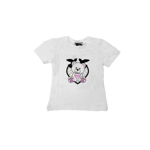 Girl White Cotton T-Shirt