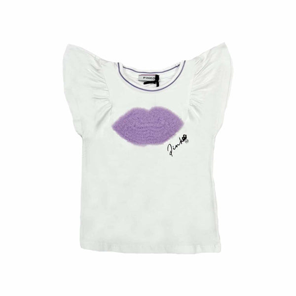 Girl White Cotton T-Shirt