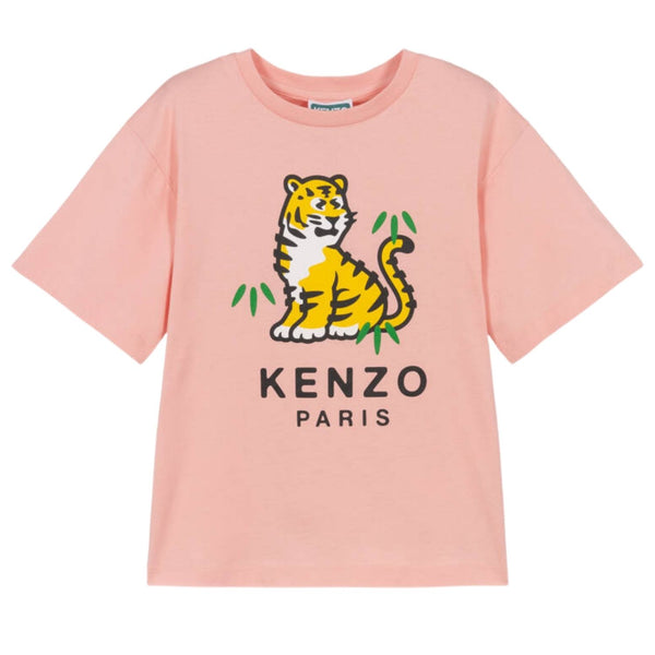 Girls Pink Kotora Tiger-Print T-Shirt