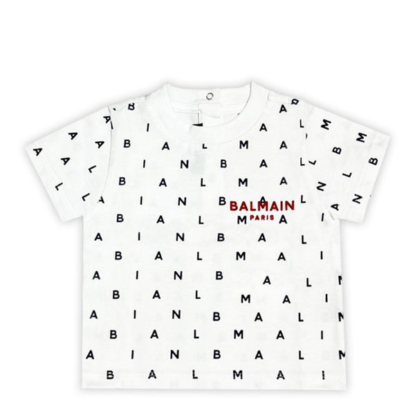 Baby Boys White Letters Printed T-Shirt