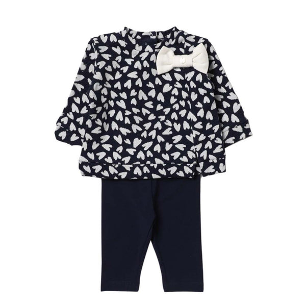 Girls Navy Blue Leggings Set