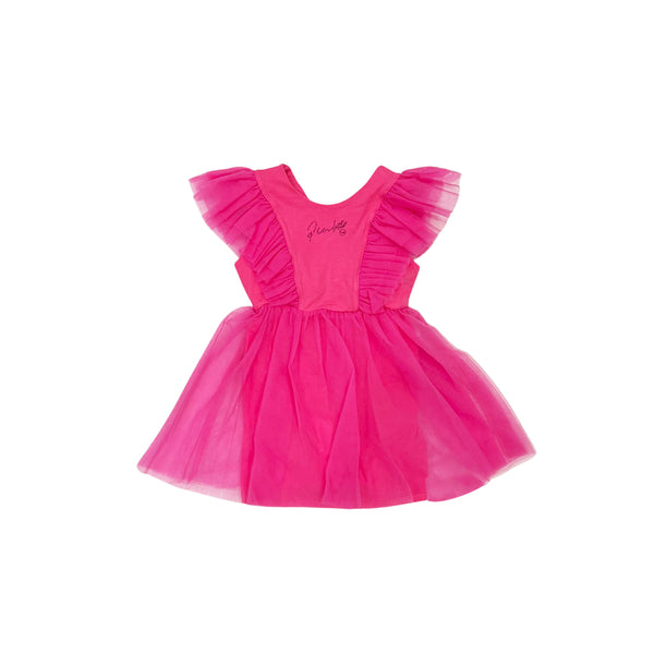 Girl Pink Half Sleeve Dress