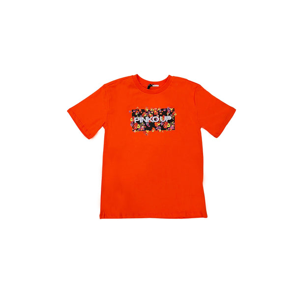 Girl Orange Cotton T-Shirt