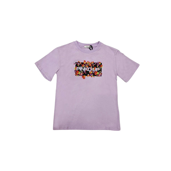 Girl Purple Cotton T-Shirt
