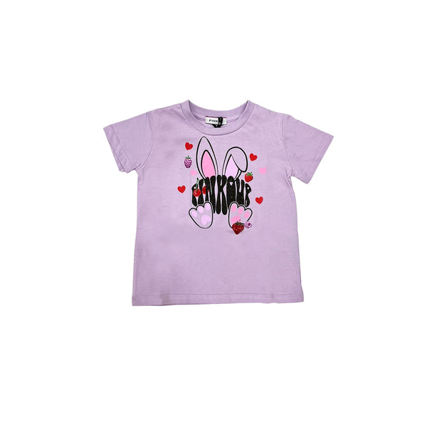 Girl Purple Cotton T-Shirt