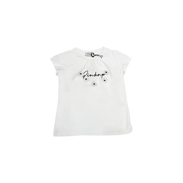 Girl White Cotton T-Shirt