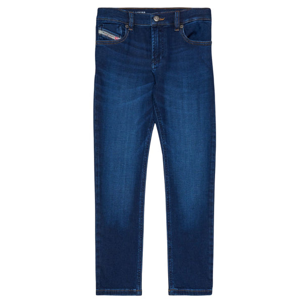 Boys Denim Blue Straight-Fit Jeans