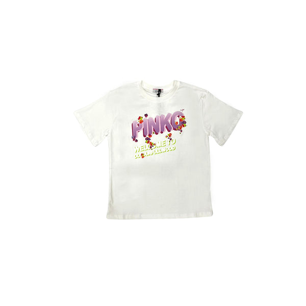 Girl White Cotton T-Shirt