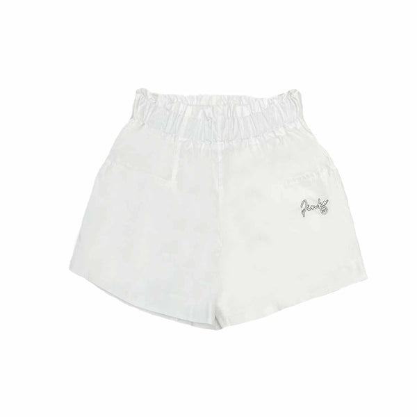 Girl Cream Cotton Shorts