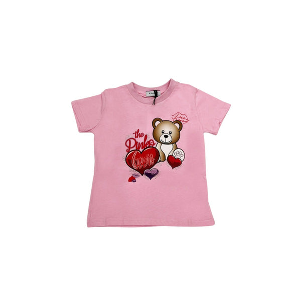 Girl Pink Cotton T-Shirt