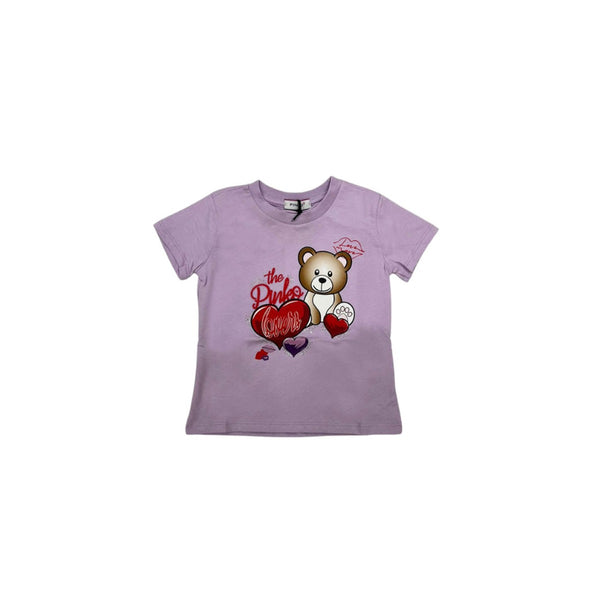 Girl Purple Cotton T-Shirt