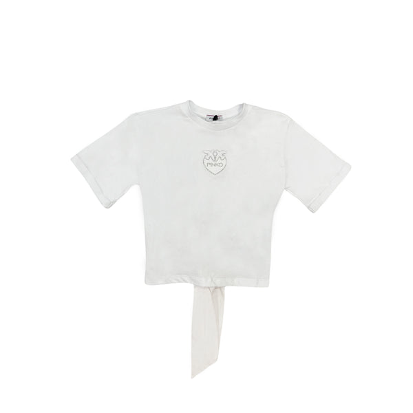 Girl White Cotton T-Shirt