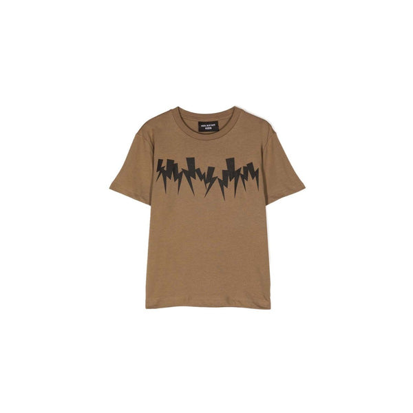 Boys Khakhi Thunderbolt T-Shirt