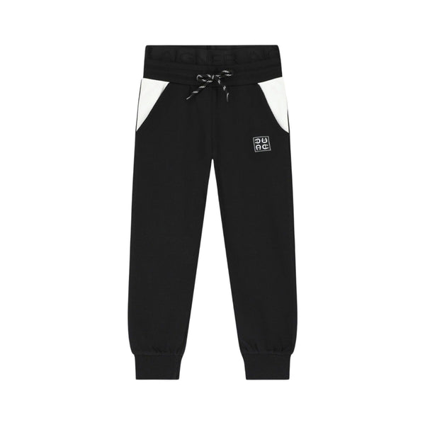 Boys Black Logo-Patch Jogger