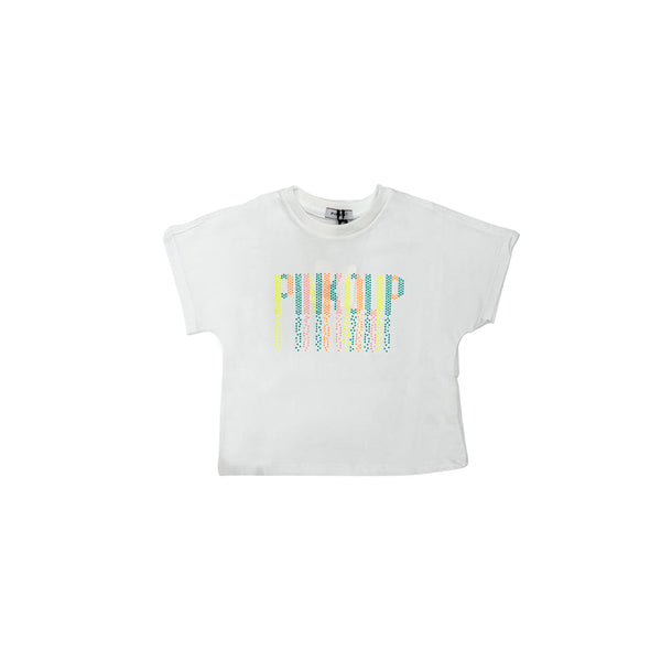 Girl White Cotton T-shirt