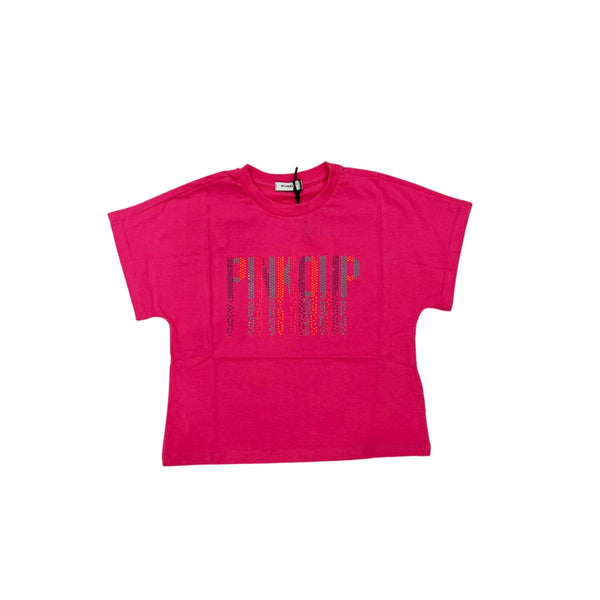 Girl Pink Cotton T-Shirt