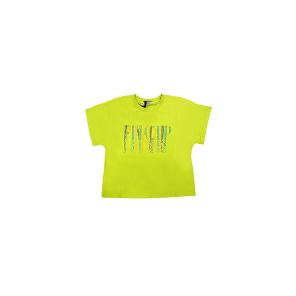 Girl Green Cotton T-Shirt