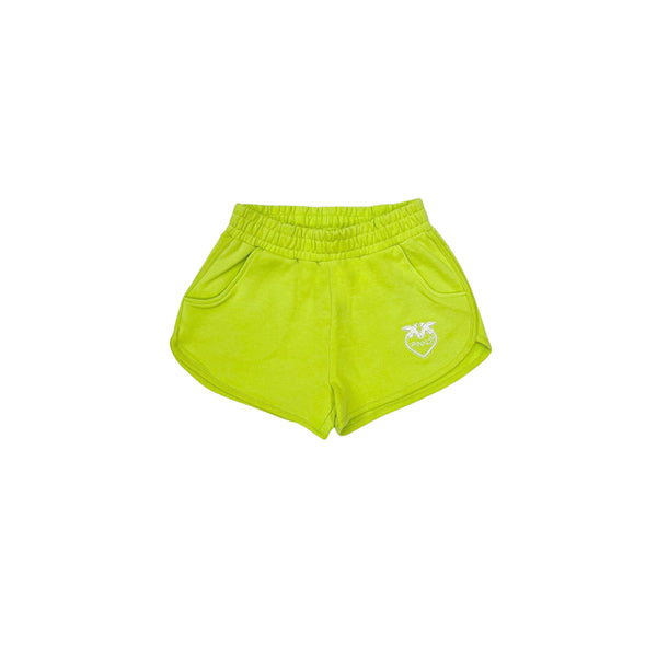Girls Green Cotton Shorts