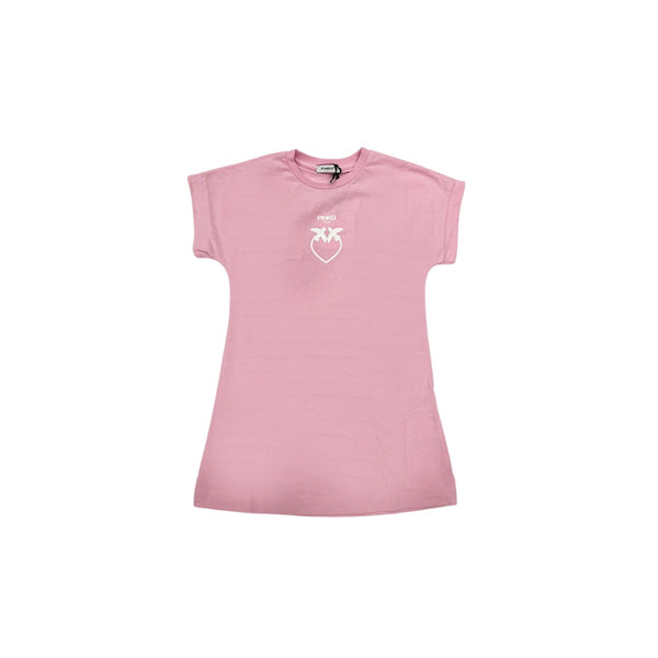 Girl Pink Cotton Half Sleeve Dress