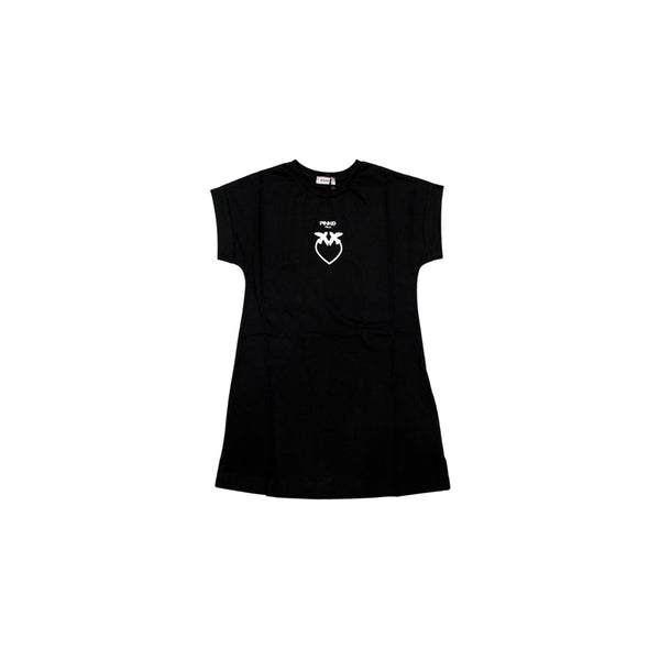 Girl Black Cotton Half Sleeve Dress
