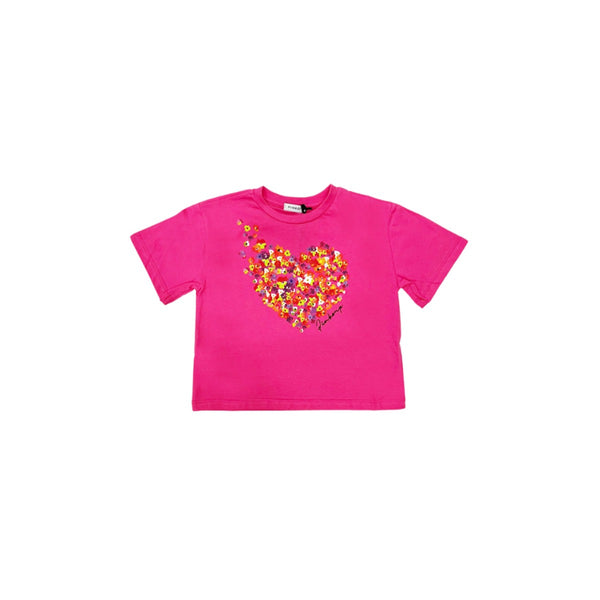 Girl Pink Cotton T-Shirt