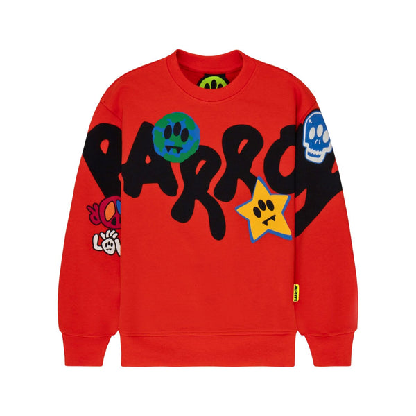 Unisex Red Logo-Print Sweatshirt