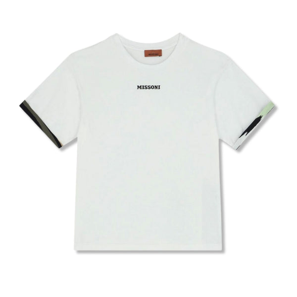 Boys White Logo-Print T-Shirt