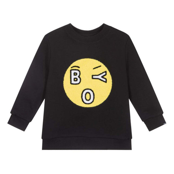 Black Emoji Cotton Sweatshirt - Unisex
