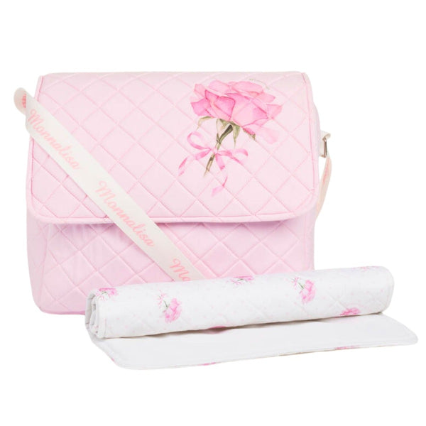 Baby Girls Pink Rose-Print Changing Bag (35cm)