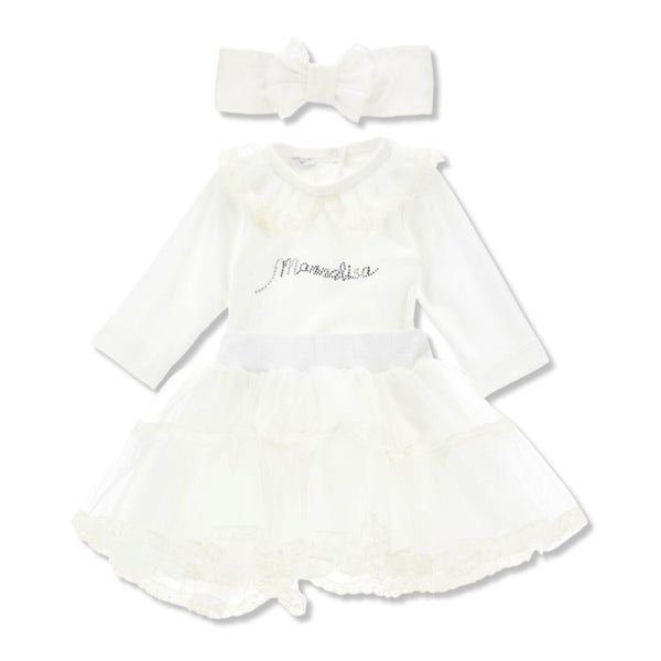 Baby Girls White 3-Pc Cotton Skirt Set