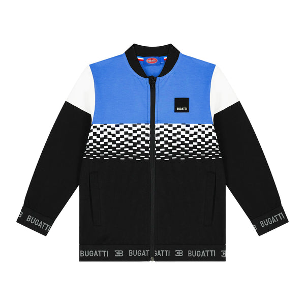 Boys Blue & Black Zip-Up Sweatshirt