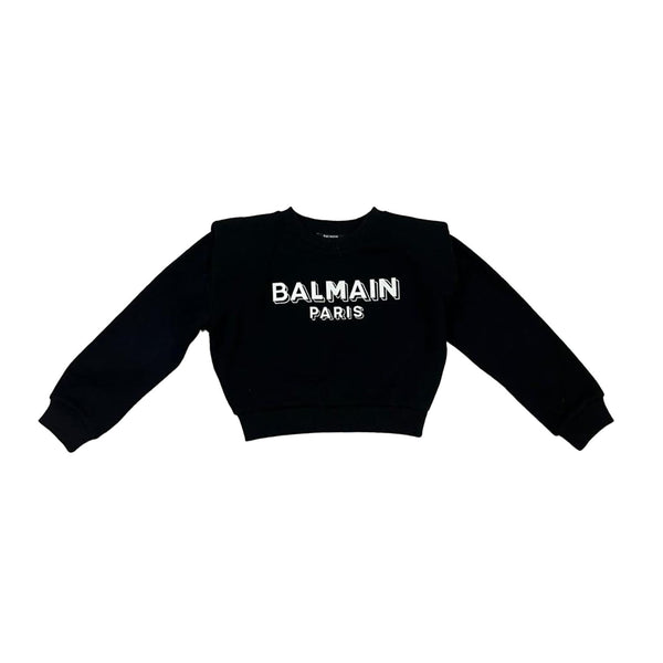 Girls Black Logo Print Sweatshirt