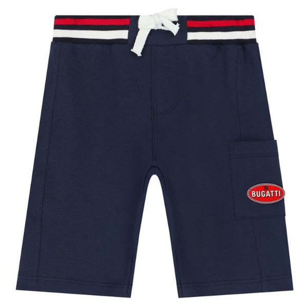 Boys Navy Blue Logo Shorts