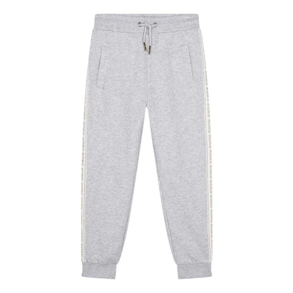 Girls Grey Cotton Joggers