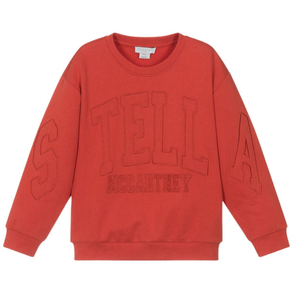 Boys Red Embroidered Logo Sweatshirts
