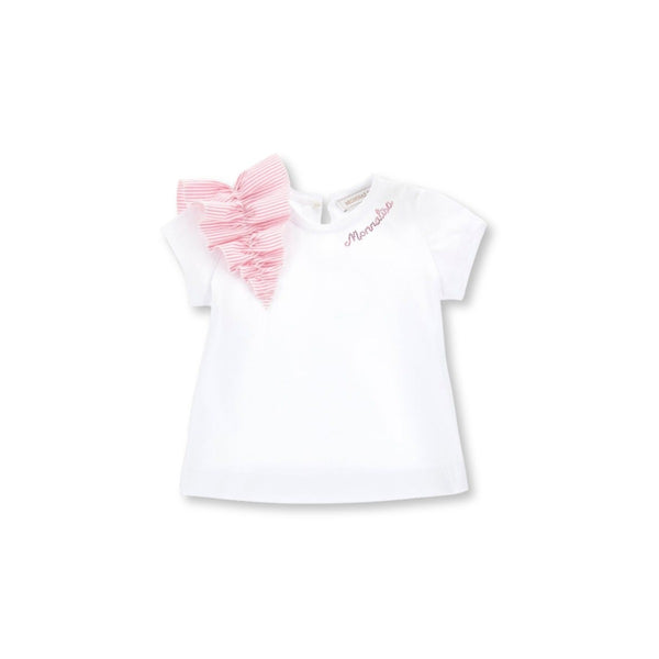 Baby Girls White Rhinestone Logo T-Shirt