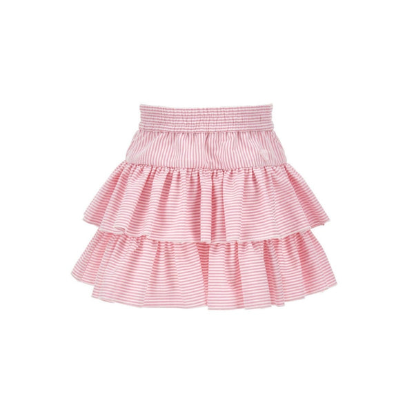 Baby Girls Pink Flounces in Striped Skirt