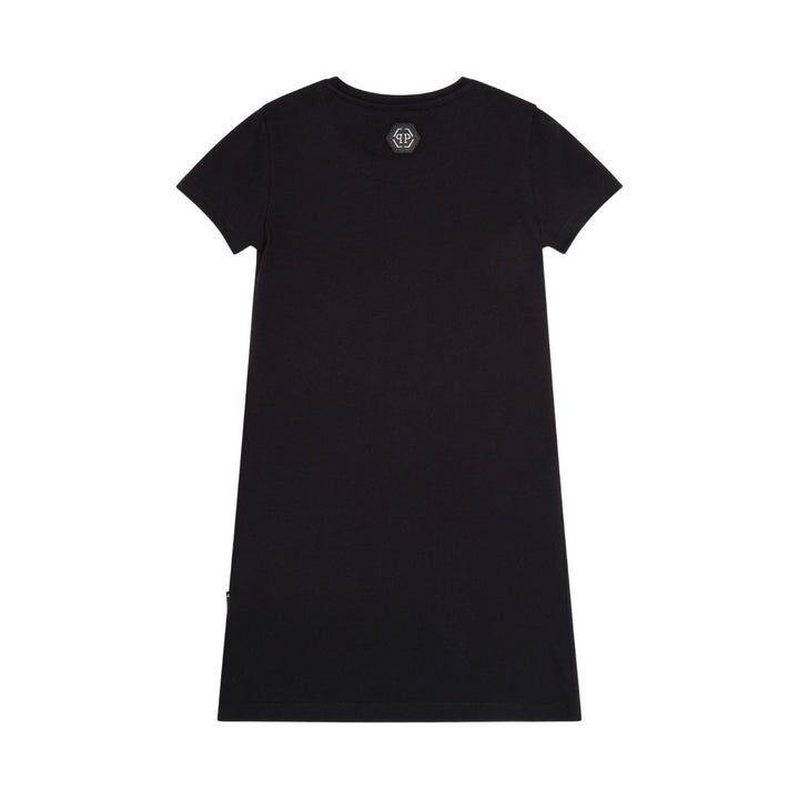 Girls Black Smiley Teddy-Print Dress – Little Tags Luxury
