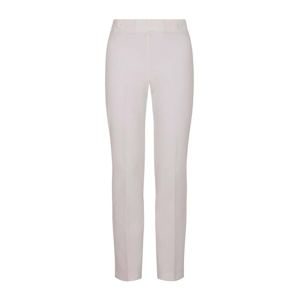 Girls White Polyester Trouser