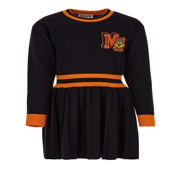 Teddy Bear Logo Full Sleeved Dress