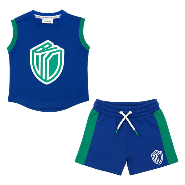 Boys Blue Sleeeveless Short Set