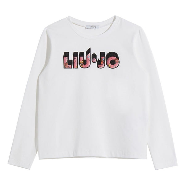 Girls White T-shirt With Logo