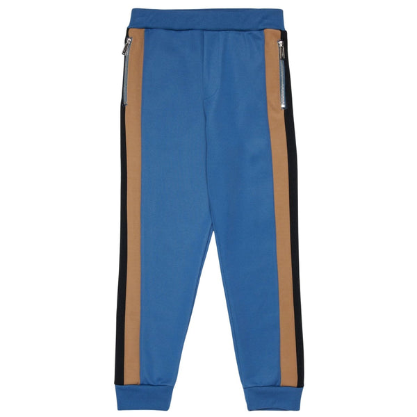 Unisex Blue Elastic-Cuff Joggers